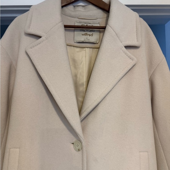 Aritzia Cream IVORY Wool Cashmere ONLY Coat in SMALL - Picture 2 of 5